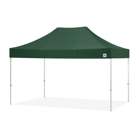 E-Z Up TAA Compliant Endeavor Shelter, 10' W x 15' L, Gray Aluminum Frame, Forest Green Top END3A15KMCFG